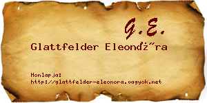 Glattfelder Eleonóra névjegykártya